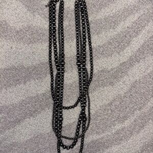 Elegant Black Beaded Necklace